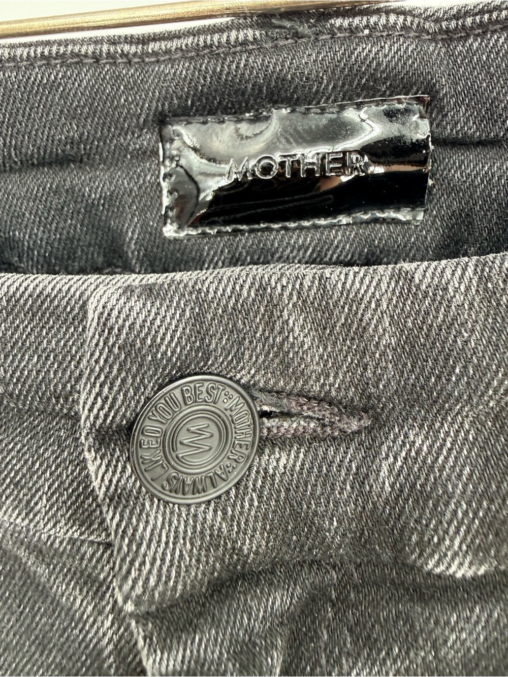 MOTHER The Looker Night Hawk Black High Waist Skinny Jeans 28 Dark Wash Stretch - Picture 4 of 16